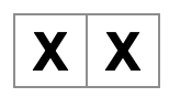 dos cuadrados llenos de x